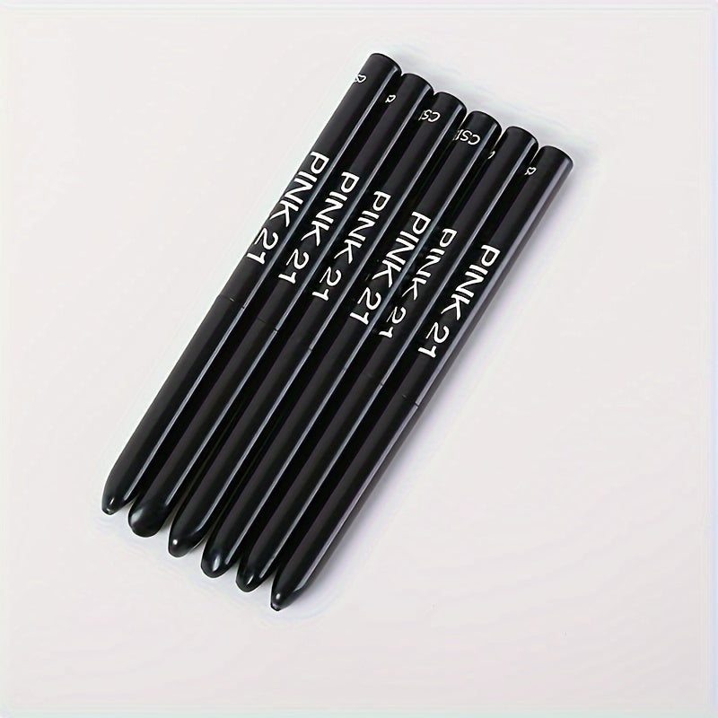 5-Pack Waterproof & Sweat-Proof Black Eyeliner Pencil - Long-Lasting, Smudge-Proof For Bold Eye Makeup, Easy Glide Formula for Perfect Wings - Black - The Superior Findings Depot