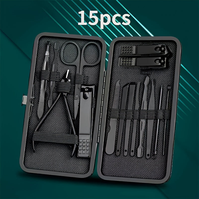 A Set of Nail Clippers And Grooming Tools with 8/15/24pcs, Includes a Portable Travel Case, Clippers, And Scissors, a Professional Foot Nail Trimming Kit, And a Travel Grooming Tool Set. - The Superior Findings Depot