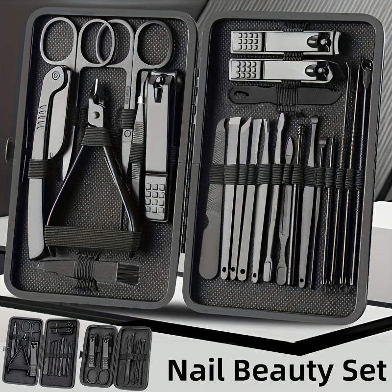 A Set of Nail Clippers And Grooming Tools with 8/15/24pcs, Includes a Portable Travel Case, Clippers, And Scissors, a Professional Foot Nail Trimming Kit, And a Travel Grooming Tool Set. - The Superior Findings Depot
