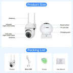4pcs APP Compatible 1080P HD WiFi Security Cameras with PTZ, Dual Audio, LED Night Vision, Motion Detection Alarm, Wall-Mounted, Indoor/Outdoor Use, Non-Waterproof, 2MP Color - The Superior Findings Depot
