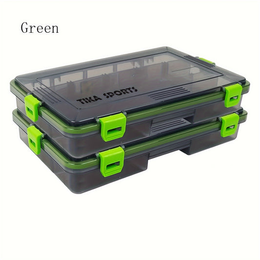 2pcs Waterproof Fishing Tackle Boxes, Hooks Storage Trags Organizer Box, Transparent Adjustable Dividers, Hold Terminal Fishing Tackle And Lure Box (26.92X16.76X5.08cm-2pc Transparent)