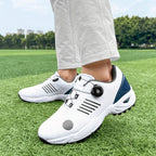 Men's Lightweight Golf Shoes with All-Day Traction - Breathable Synthetic & Rubber Sole for Grass Courses, Casual Wear & Outdoor Sports - White/Black Design, Casual Wear Shoes | Casual Athletic Design | Durable Rubber Sole, G