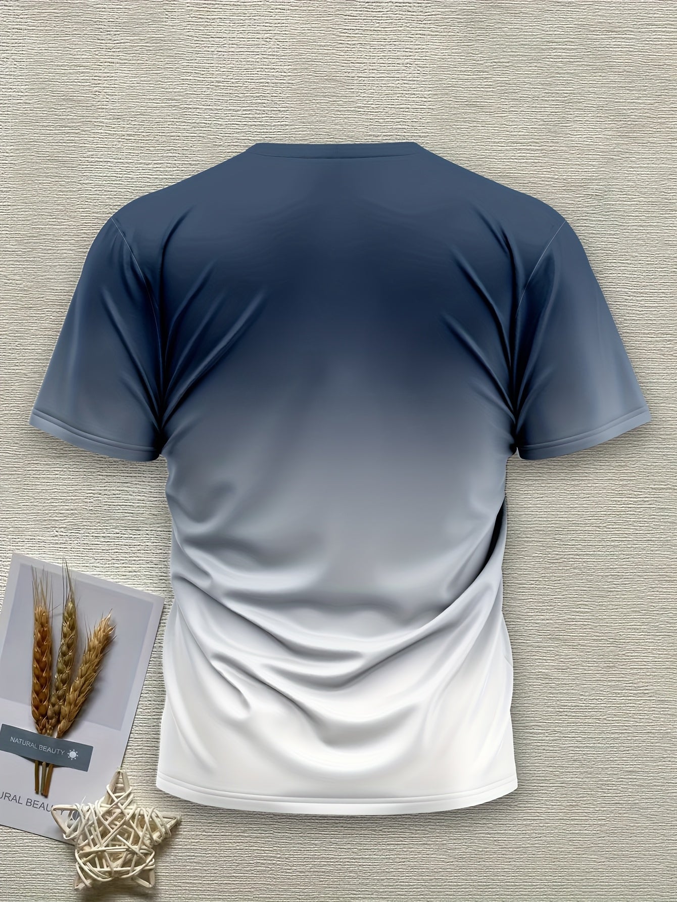 Men's Short Sleeve T-Shirt with Bold "JESUS THE WAY TRUTH LIFE" Print - Green & White Gradient Casual Round Neck Tee, Machine Washable Regular Fit Religious Graphic Top - The Superior Findings Depot