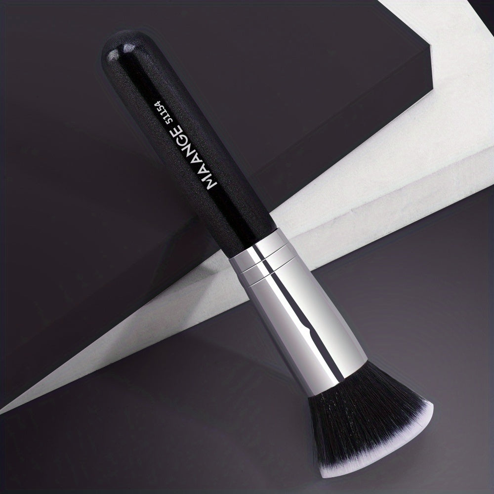 MAANGE Flawless Foundation Brush - Large Flat Top, Ultra-Soft Nylon Bristles for Seamless, Quick Application - Fragrance-Free, Ideal for All Skin Types - Black Handle, MAANGE - The Superior Findings Depot