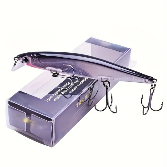 1pc 11cm/13g Artificial Fishing Swimbait, Sinking Minnow Bait, Plastic Lure With Three Treble Hooks For Bass Pike Carp, Fishing Tackle
