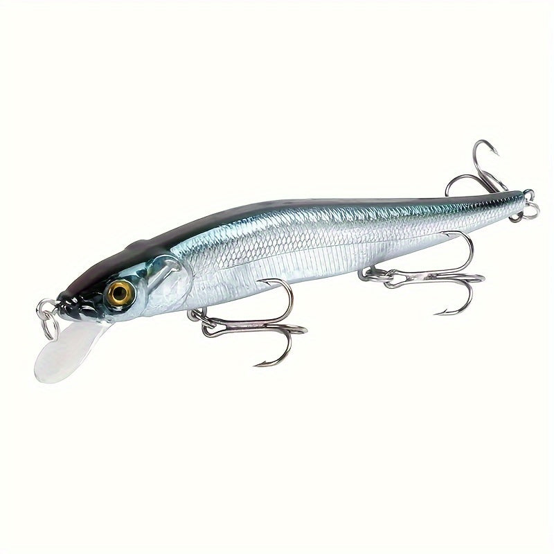 I-1pc 11.5cm/14g I-Lifelike Minnow Plastic Simulation Lure - I-Premium Hard Bait enezihhuku ezi-3 ezibukhali ze-Treble zokudoba i-Pike Carp - Isiyengo Sokwenziwa Ngesenzo Sokubhukuda Sangempela