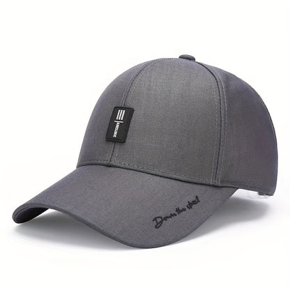 Stylish Letter Baseball Cap - Breathable, Adjustable, Unisex Sun Hat for Outdoor Enthusiasts - Perfect for Fishing, Mountaineering, Hiking, and Casual Wear
