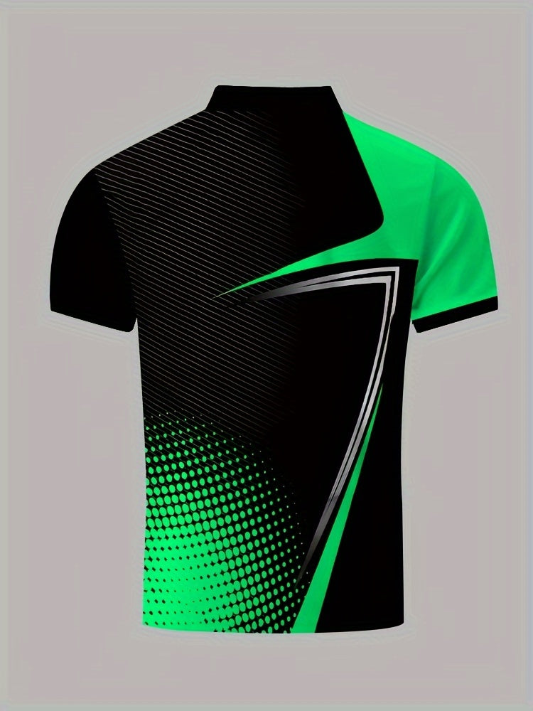 Men's Color Blocked Short Sleeve Golf Shirts - Casual Regular Fit