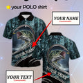 Customizable Men's Summer Polo - Tropical Fishing & Hook 3D Print