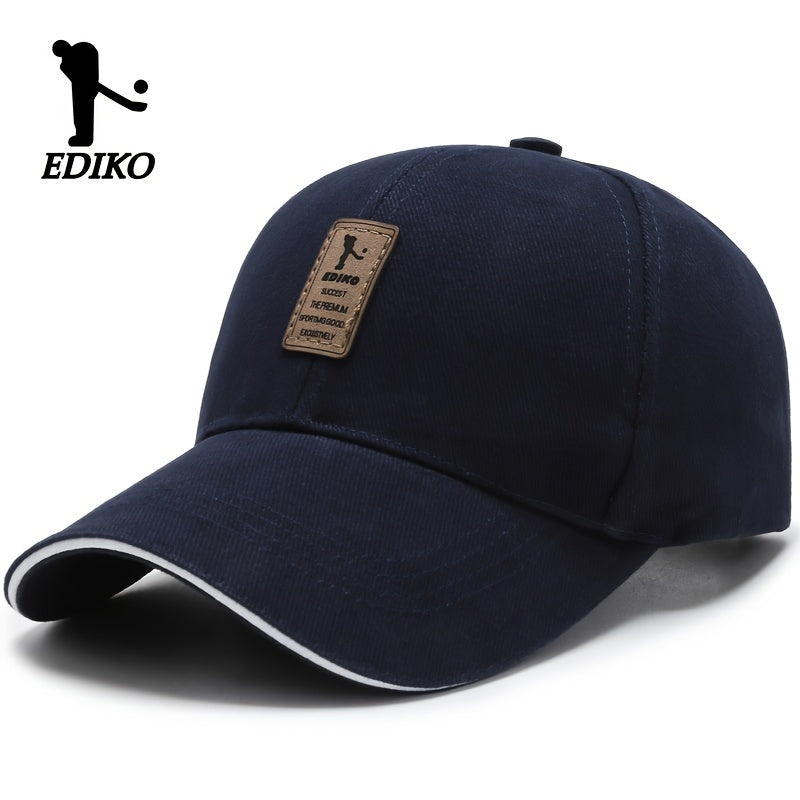 EDIKO Adjustable Trucker Cap - Black, Cotton, One Size Fits Most, Adjustable Snap Closure, Ideal for Golf, Outdoor, and Casual Wear, Outdoor Headwear | Adjustable Headgear | Cotton Headgear - The Superior Findings Depot