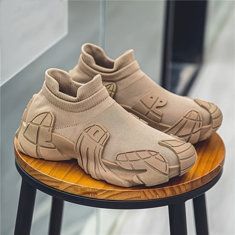 Men's Stylish Casual Shoes - Trendy Sock-Like Design Slip-On