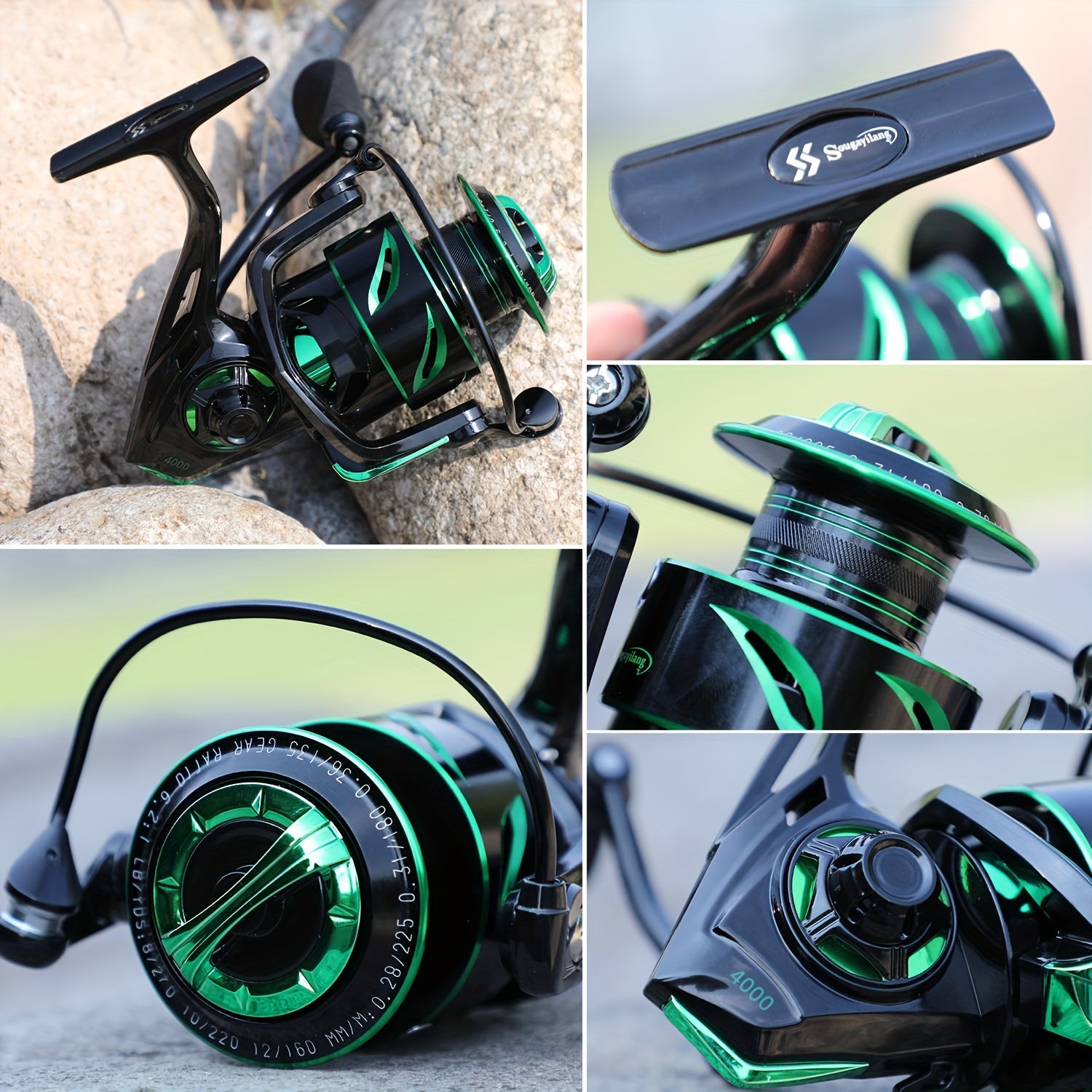 Sougayilang Spinning Fishing Reel - Lightweight 6, 2:1 High-Speed Gear Ratio, Aluminum Alloy Construction, Ergonomic Handle & Adjustable Drag, Mixed Colors for Freshwater & Saltwater Fishing, Ideal Gift for Anglers, Fishing R - The Superior Findings Depot