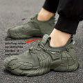 Men's Breathable Knit Sneakers - Soft Non-Slip Olive Green