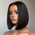 Elegant Women'S Short Bob Wig, Heat-Resistant Synthetic Fiber, Middle Parting, Natural Look - Easy to Care for, 12-Inch Black Short Bob Wig, Perfect for Daily Wear, Cosplay, Costume Matching, and Halloween - The Superior Findings Depot