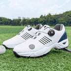 Men's Lightweight Golf Shoes with All-Day Traction - Breathable Synthetic & Rubber Sole for Grass Courses, Casual Wear & Outdoor Sports - White/Black Design, Casual Wear Shoes | Casual Athletic Design | Durable Rubber Sole, G
