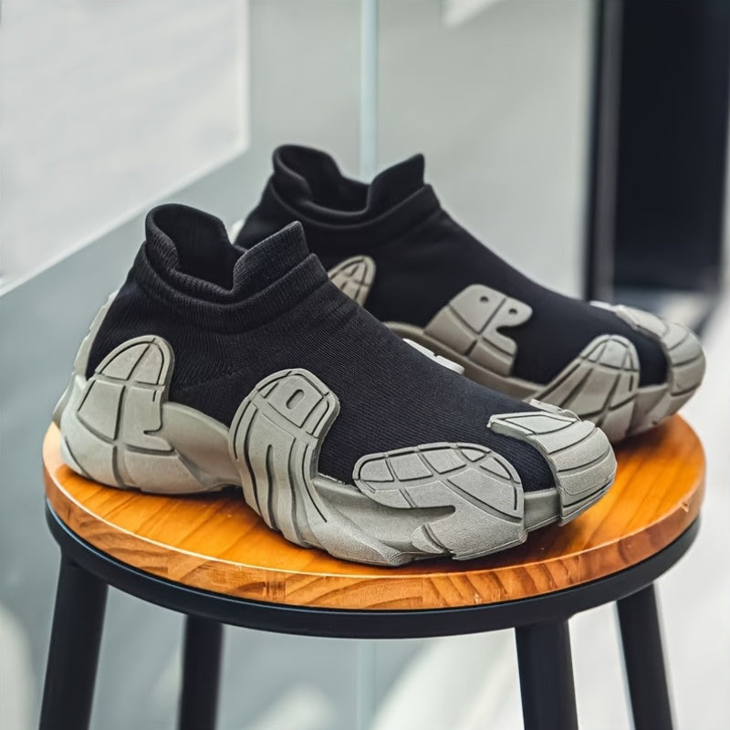 Men's Stylish Casual Shoes - Trendy Sock-Like Design Slip-On