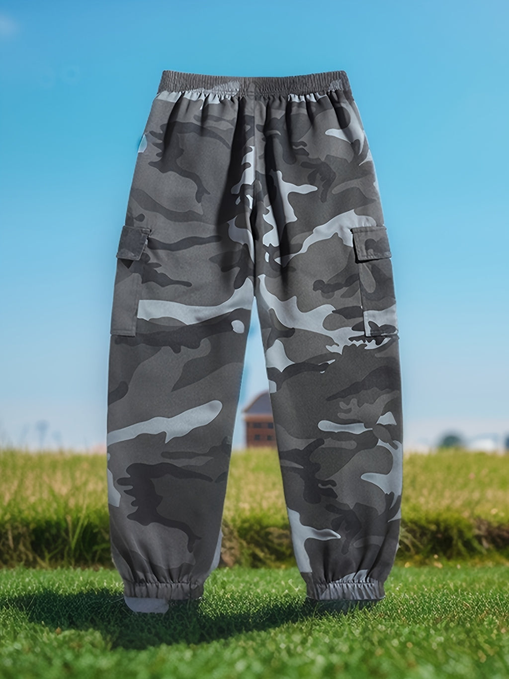 Men's Camouflage Cargo Pants - High-Waisted Loose-Fit Camo