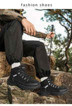 MAINALUN Men's All-Season High-Top Hiking Boots - Heavy-Duty