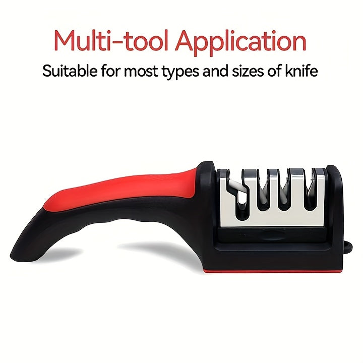 4-Stage Professional Knife Sharpener with Tungsten Diamond & Ceramic Sharpening Stones - Heavy-Duty Non-Slip Grip, Fast & Long-Lasting Performance - The Superior Findings Depot