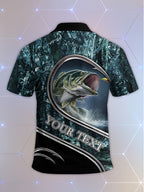 Customizable Men's Summer Polo - Tropical Fishing & Hook 3D Print