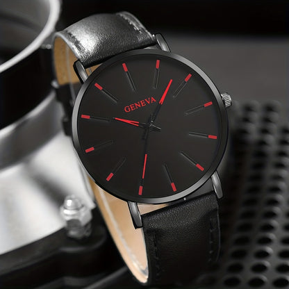 3pcs/set - Elegant Men's Quartz Watch with Matching Bracelet and Necklace - Stylish Timepiece, Perfect for Gifting on Special Occasions