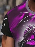 Men'S 3D Printed Fish T-Shirt | Suitable for Summer Outdoor Activities, Fishing, and Cycling | Crew Neck, Regular Fit, Slight Stretch Fabric