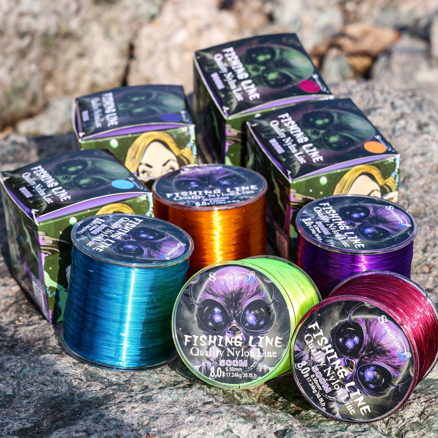 Sougayilang 500m/547yds Fishing Line, Wear-resistant Nylon Line, Fishing Accessories - The Superior Findings Depot