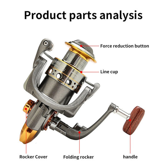 100kg Max Drag Spinning Fishing Reel - 13 Ball Bearings, 5.2:1 Gear Ratio, 130LBS/100kg Capacity