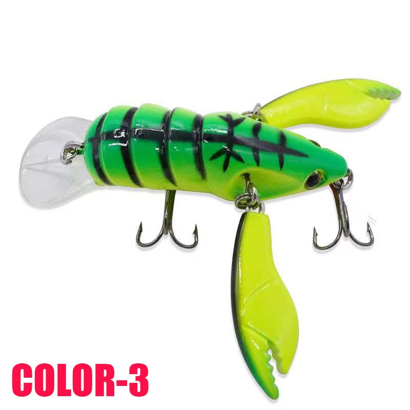 1pc ANFS Jointed Craw Lure - Realistic Artificial Fishing Bait with Multiple Hooks, Vibrant Red & Black Design, Durable ABS Material for Bass, Walleye, Crappie - Ideal for Christmas, Valentine'S Day, Father'S Day Gifts, Bass - The Superior Findings Depot