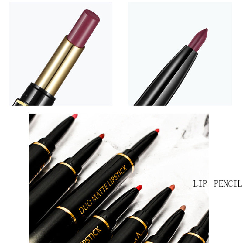 1pc 16 Color New Double Ended Nude Lasting Matte Waterproof Lipliner and Lipstick Pencils - The Superior Findings Depot