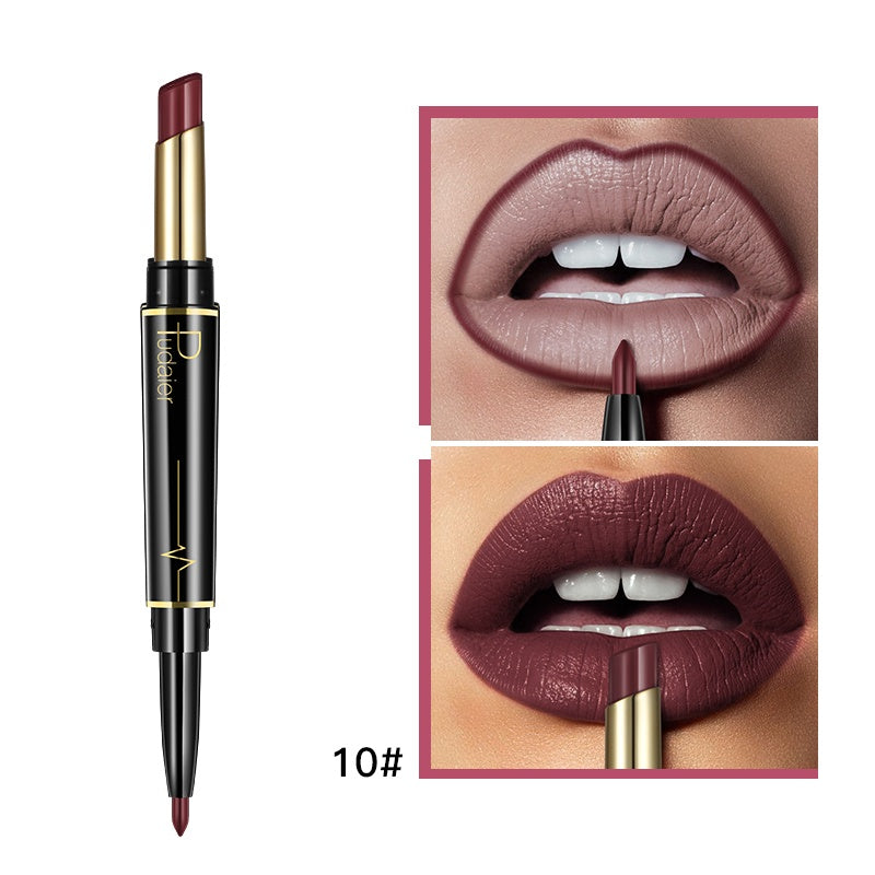 1pc 16 Color New Double Ended Nude Lasting Matte Waterproof Lipliner and Lipstick Pencils - The Superior Findings Depot