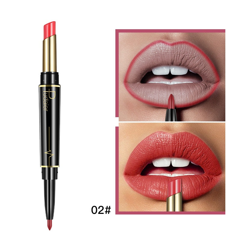 1pc 16 Color New Double Ended Nude Lasting Matte Waterproof Lipliner and Lipstick Pencils - The Superior Findings Depot
