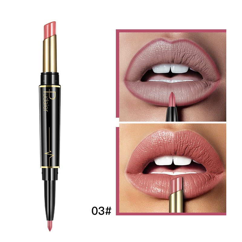 1pc 16 Color New Double Ended Nude Lasting Matte Waterproof Lipliner and Lipstick Pencils - The Superior Findings Depot