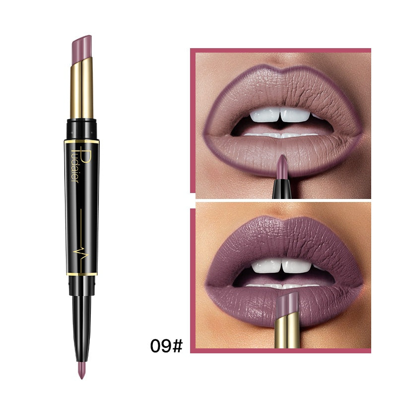 1pc 16 Color New Double Ended Nude Lasting Matte Waterproof Lipliner and Lipstick Pencils - The Superior Findings Depot