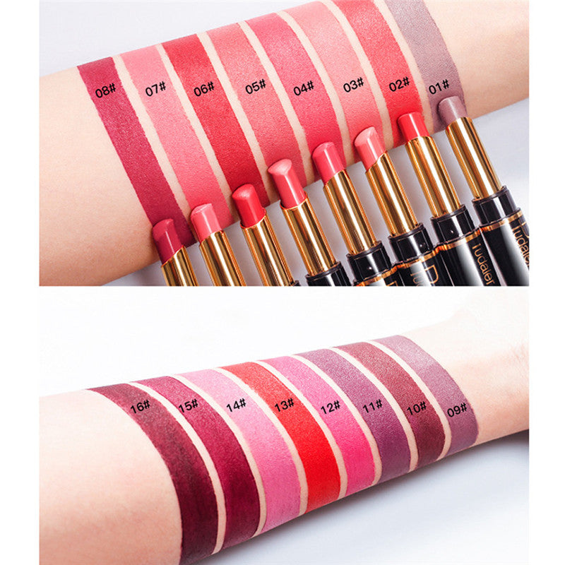 1pc 16 Color New Double Ended Nude Lasting Matte Waterproof Lipliner and Lipstick Pencils - The Superior Findings Depot