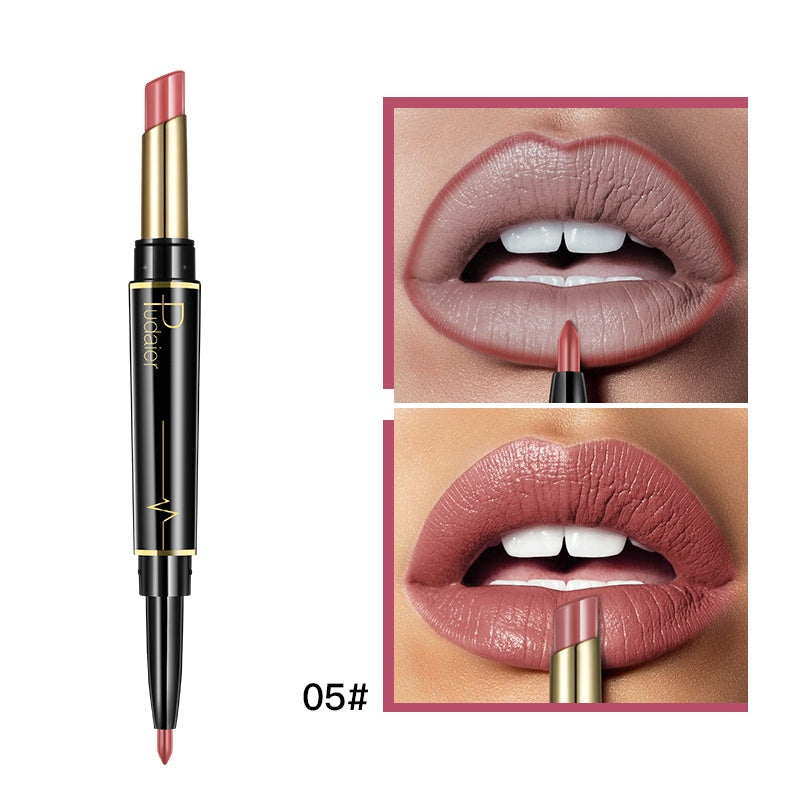 1pc 16 Color New Double Ended Nude Lasting Matte Waterproof Lipliner and Lipstick Pencils - The Superior Findings Depot