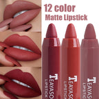 1PC Sexy Matte Lipstick Waterproof Long Lasting Color Rendering Non-stick Velvet Lips Liner Pencil Woman Makeup Cosmetics Valentine's Day Gifts - The Superior Findings Depot