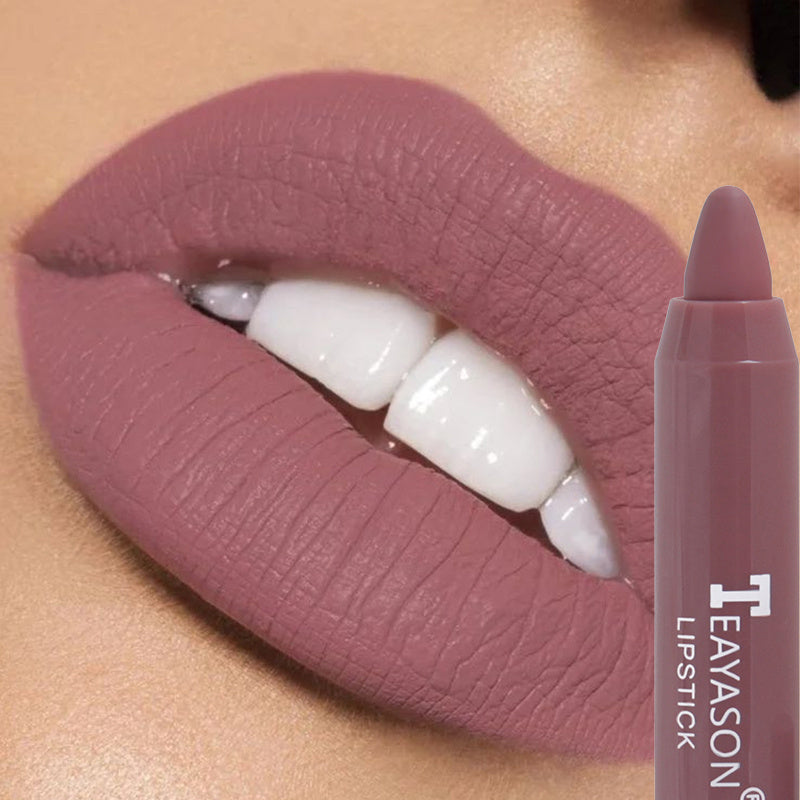 1PC Sexy Matte Lipstick Waterproof Long Lasting Color Rendering Non-stick Velvet Lips Liner Pencil Woman Makeup Cosmetics Valentine's Day Gifts - The Superior Findings Depot