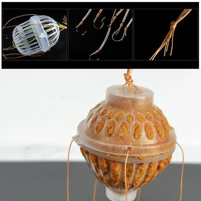 1pc High-Index Plastic Fishing Hooks Explosion Baits Cage Sea Box Hook Monsters - Six Strong Carbon Steel, Durable Plastics Carp Spherical Tackle Tools with Corrosion-Resistant Iron Construction for Smooth Catching Experience