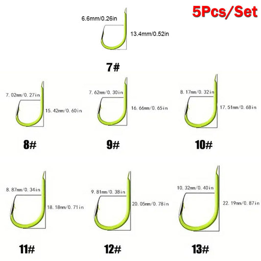 5pcs/set Premium Stainless Steel Double Hook Fishing Line with Barbed Carp Hooks and Bait Feeder Spring - Unleash Your Fishing Potential with Enhanced Catching Ability and Durability - Essential Accessories for Anglers