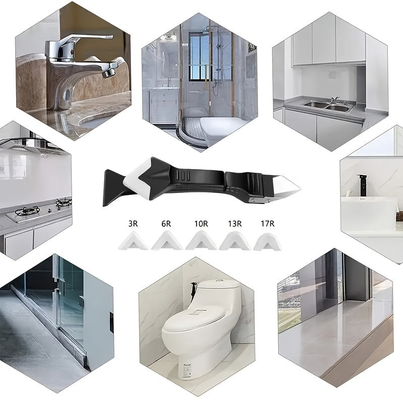 1pc 5 In 1 Caulk Remover Tools Kit, Grout Removal Tool, Sealant Finishing Tool, Glue Angle Scraper Tool For Window, Sink Renovations In Kitchens And Bathrooms - The Superior Findings Depot