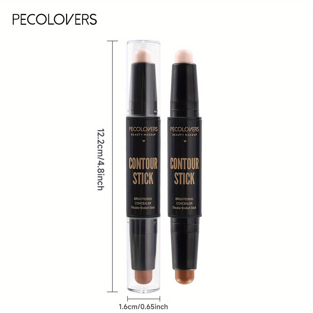 PECOLOVERS Double Head Highlight Pen Face Make Up Liquid Waterproof Contouring Foundation Contour Makeup Concealer Stick Pencil Cosmetics - The Superior Findings Depot