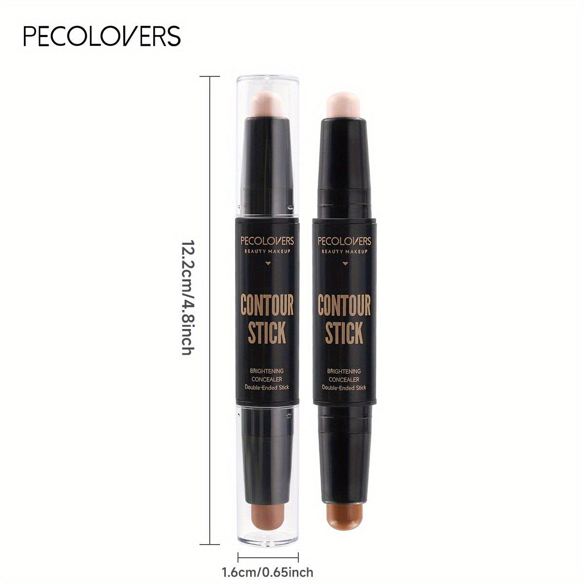 PECOLOVERS Double Head Highlight Pen Face Make Up Liquid Waterproof Contouring Foundation Contour Makeup Concealer Stick Pencil Cosmetics - The Superior Findings Depot
