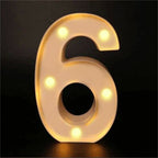 Charming 16cm LED Alphabet & Number Night Lights - Battery-Powered, Warm White Glow for Cozy Home Ambiance, Weddings, Birthdays, Christmas Decor - High-Quality, Easy to Install, Lights for Decoration - The Superior Findings Depot