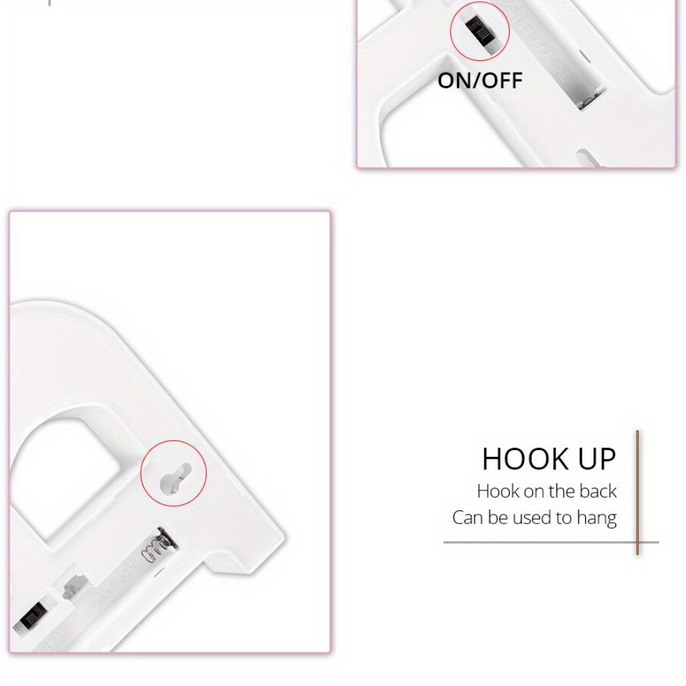 Charming 16cm LED Alphabet & Number Night Lights - Battery-Powered, Warm White Glow for Cozy Home Ambiance, Weddings, Birthdays, Christmas Decor - High-Quality, Easy to Install, Lights for Decoration - The Superior Findings Depot