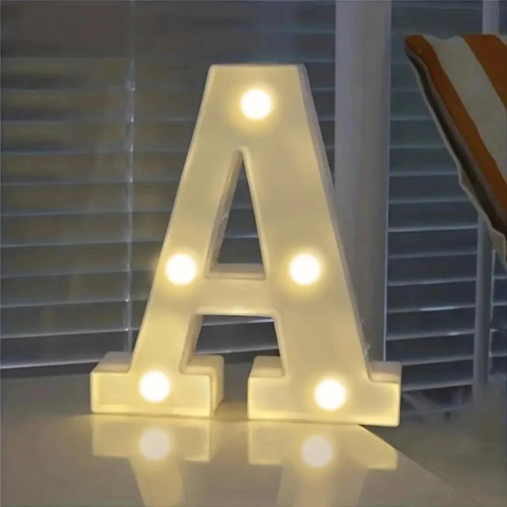 Charming 16cm LED Alphabet & Number Night Lights - Battery-Powered, Warm White Glow for Cozy Home Ambiance, Weddings, Birthdays, Christmas Decor - High-Quality, Easy to Install, Lights for Decoration - The Superior Findings Depot