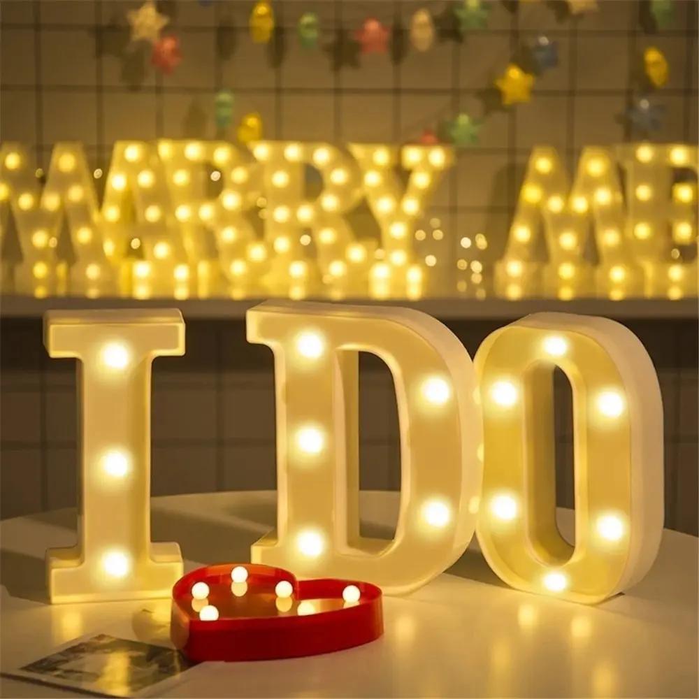 Charming 16cm LED Alphabet & Number Night Lights - Battery-Powered, Warm White Glow for Cozy Home Ambiance, Weddings, Birthdays, Christmas Decor - High-Quality, Easy to Install, Lights for Decoration - The Superior Findings Depot