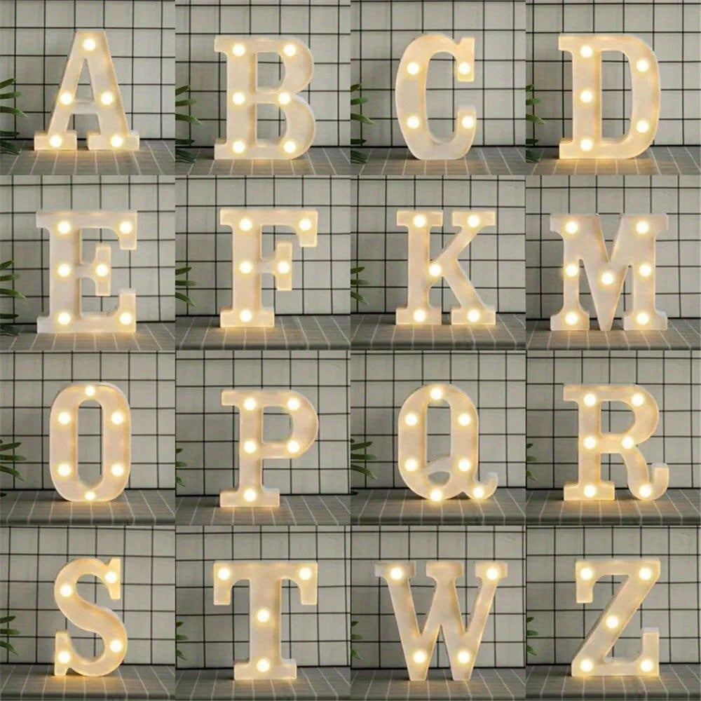Charming 16cm LED Alphabet & Number Night Lights - Battery-Powered, Warm White Glow for Cozy Home Ambiance, Weddings, Birthdays, Christmas Decor - High-Quality, Easy to Install, Lights for Decoration - The Superior Findings Depot
