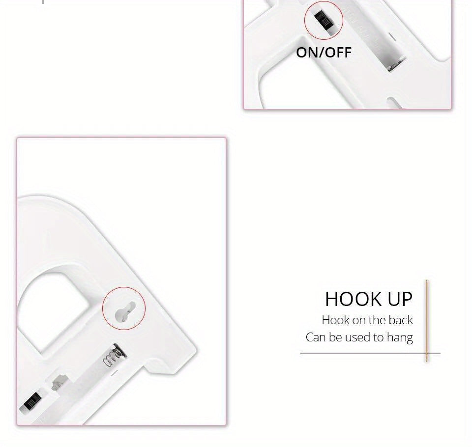 Charming 16cm LED Alphabet & Number Night Lights - Battery-Powered, Warm White Glow for Cozy Home Ambiance, Weddings, Birthdays, Christmas Decor - High-Quality, Easy to Install, Lights for Decoration - The Superior Findings Depot