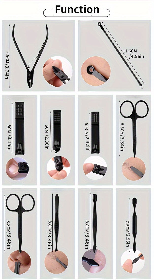 A Set of Nail Clippers And Grooming Tools with 8/15/24pcs, Includes a Portable Travel Case, Clippers, And Scissors, a Professional Foot Nail Trimming Kit, And a Travel Grooming Tool Set. - The Superior Findings Depot